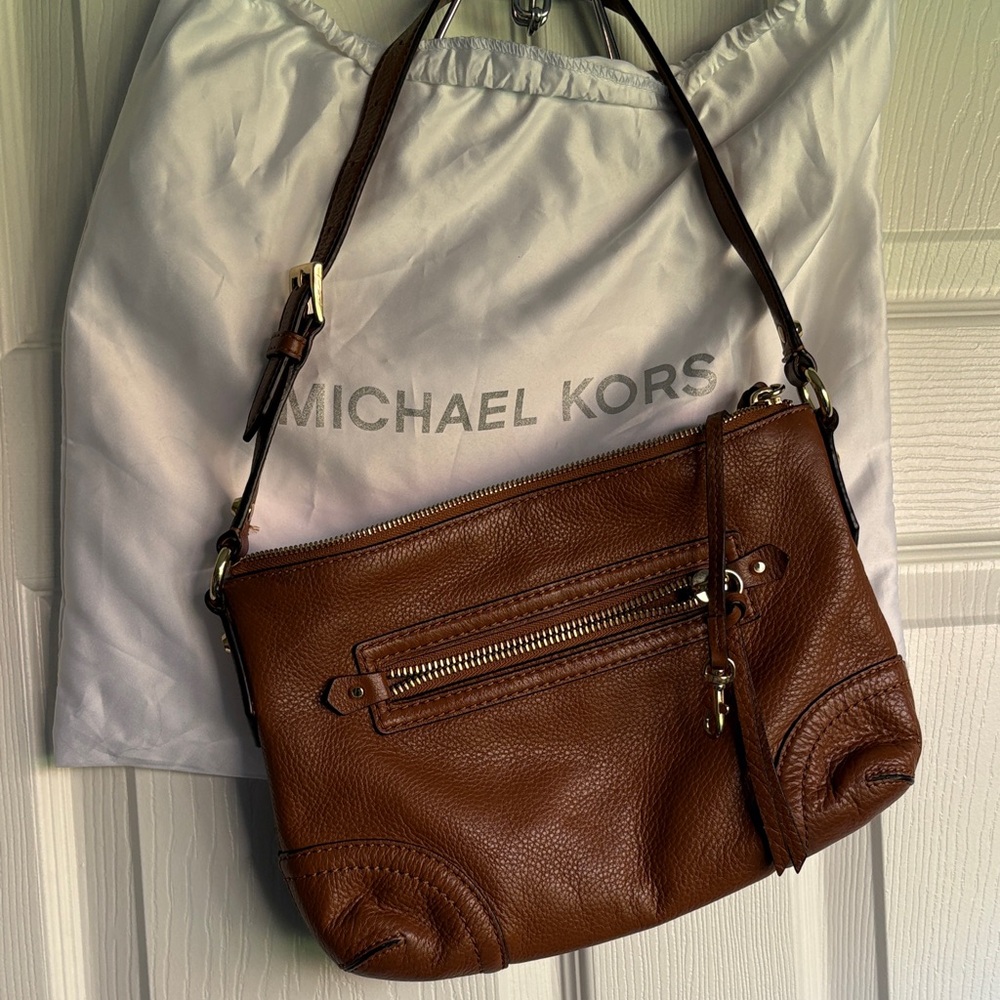 Michael Kors Tan Leather Crossbody Bag